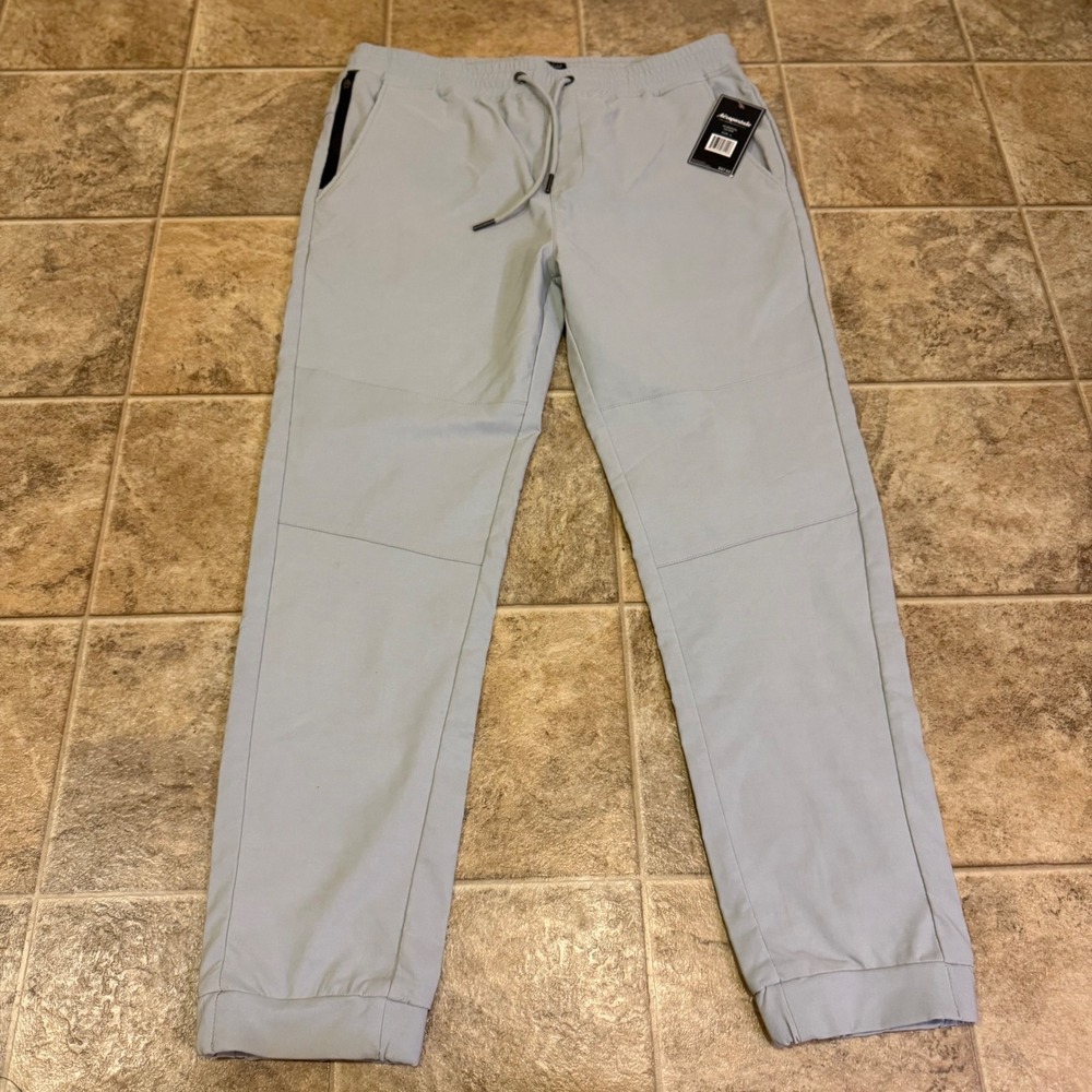 Aeropostale A87 Mens Silver Grey Active Tech Jogger Pants ATJB02372 Size L